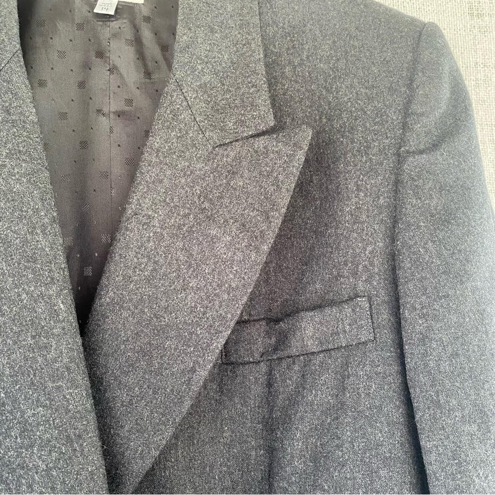 Talbots Structured Gray Wool Doublebreasted Blaze… - image 6